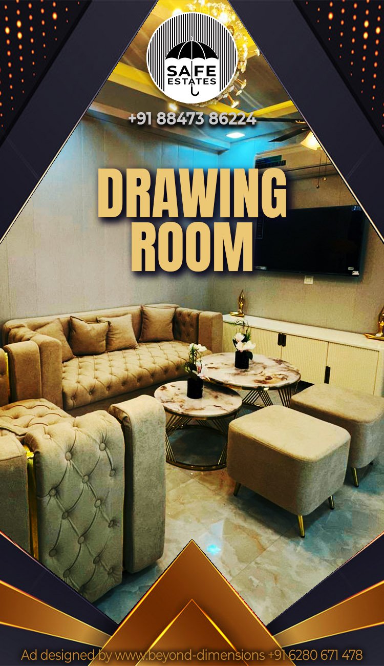Sleek and Modern Drawing Room; Fully Furnished and Unfurnished options; Spacious Drawing cum Dining Room;