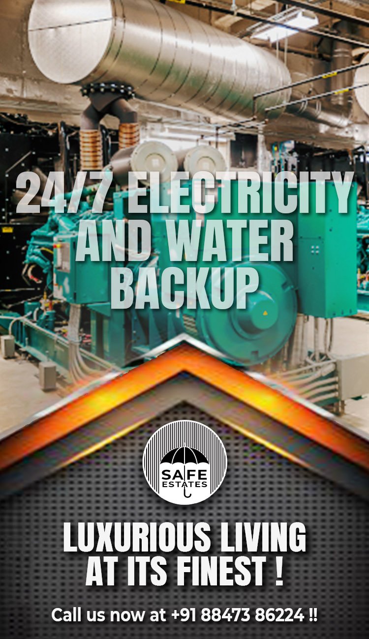 24/7 Electricity/ 24/7 Water Supply; Luxurious Living