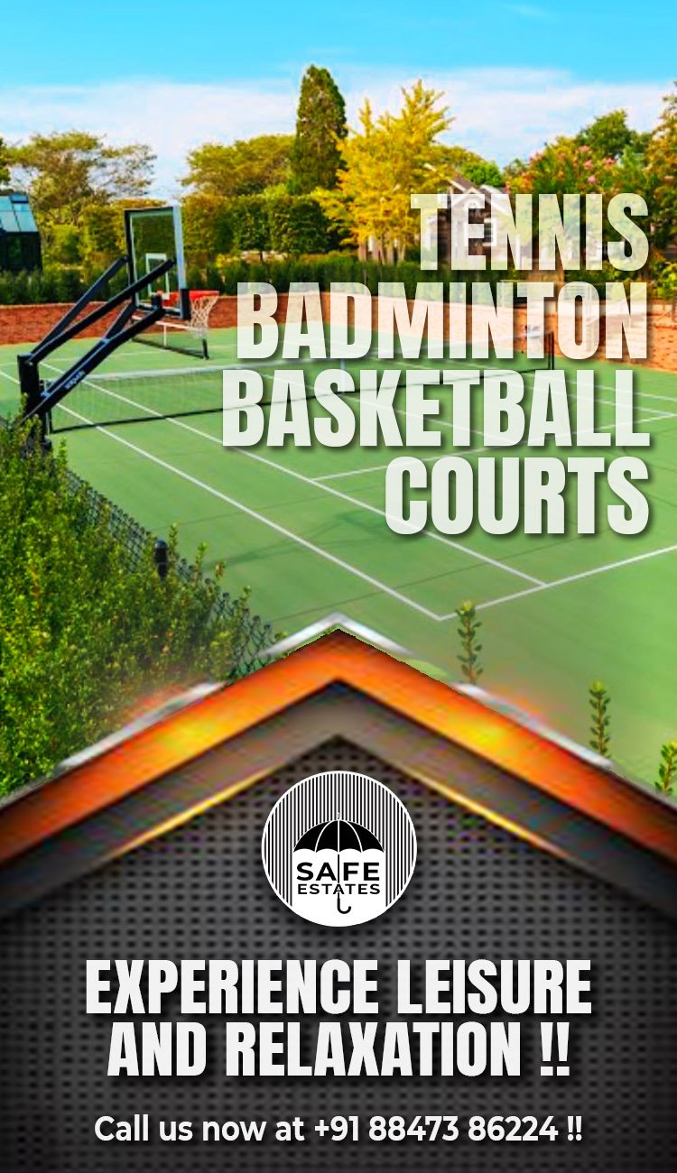 Tennis Courts; Badminton Courts; Basketball Courts; Green Area, 