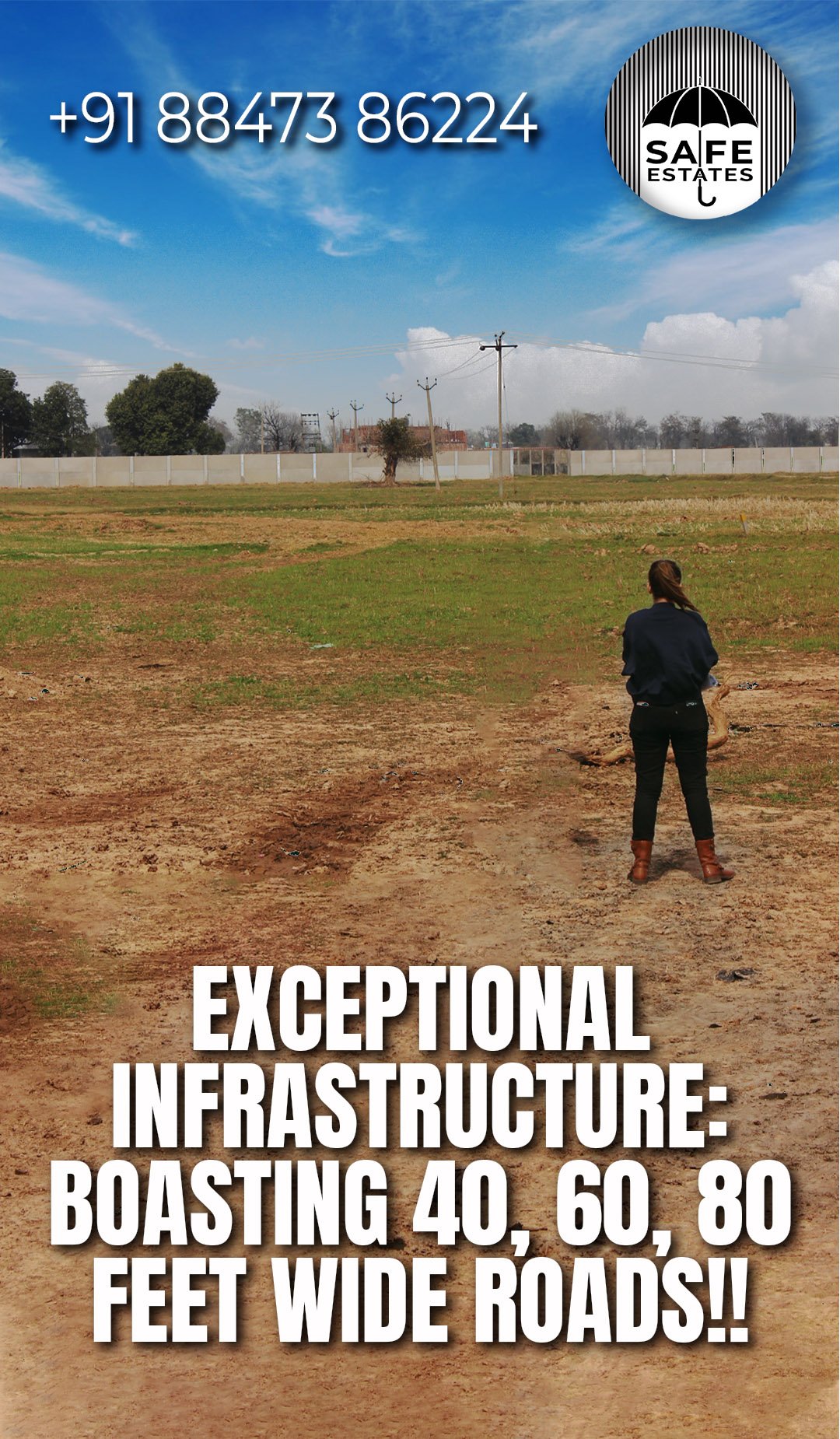 Wide internal Roads; No Traffic Issues; 