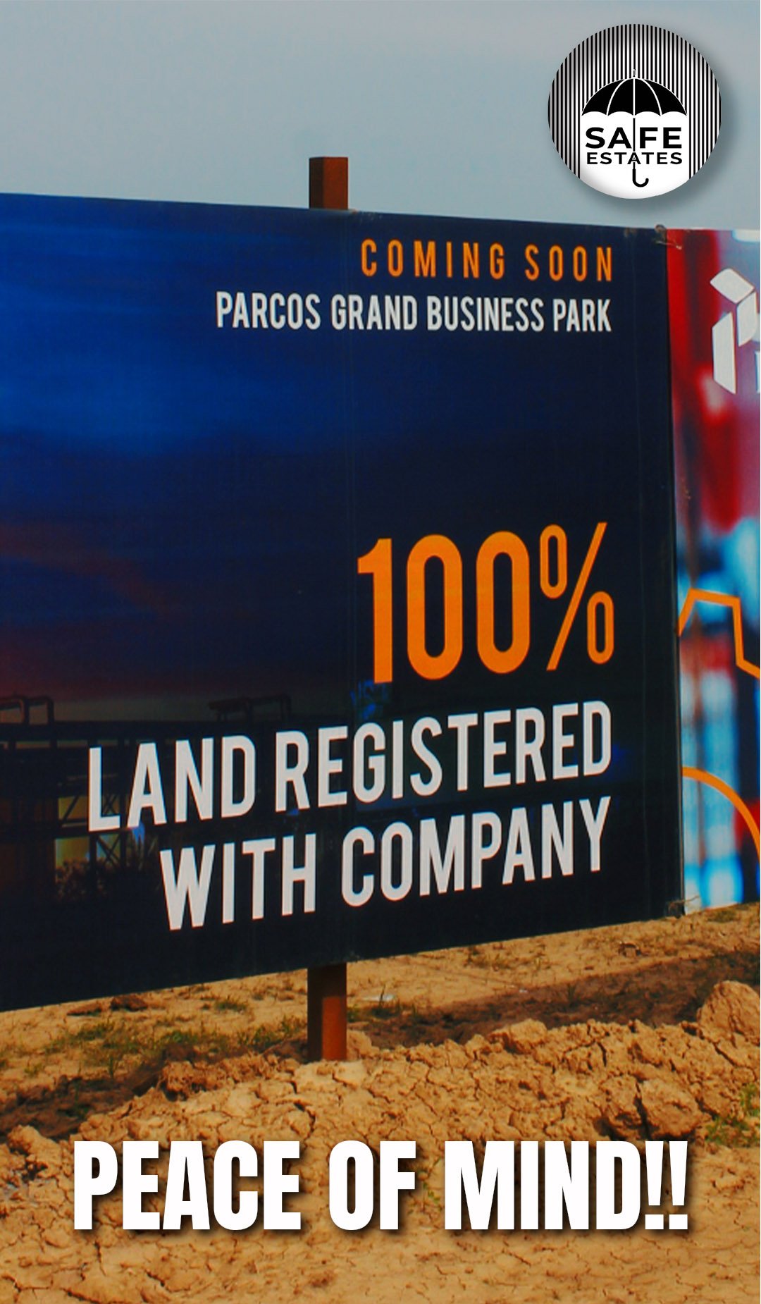 100% land registered; Peace of Mind; Parcos Grand Business Park; 