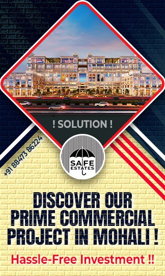 Prime Commercial Project; in Mohali; in Chandigarh Tricity Area; Hassle free investment;