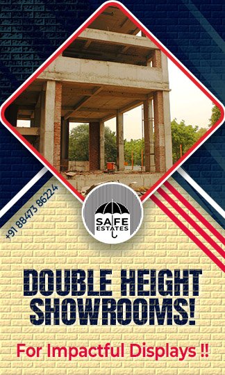 Double height showrooms; impactful displays;