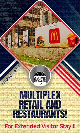 multiplex; retail; restaurants; pre leased options;