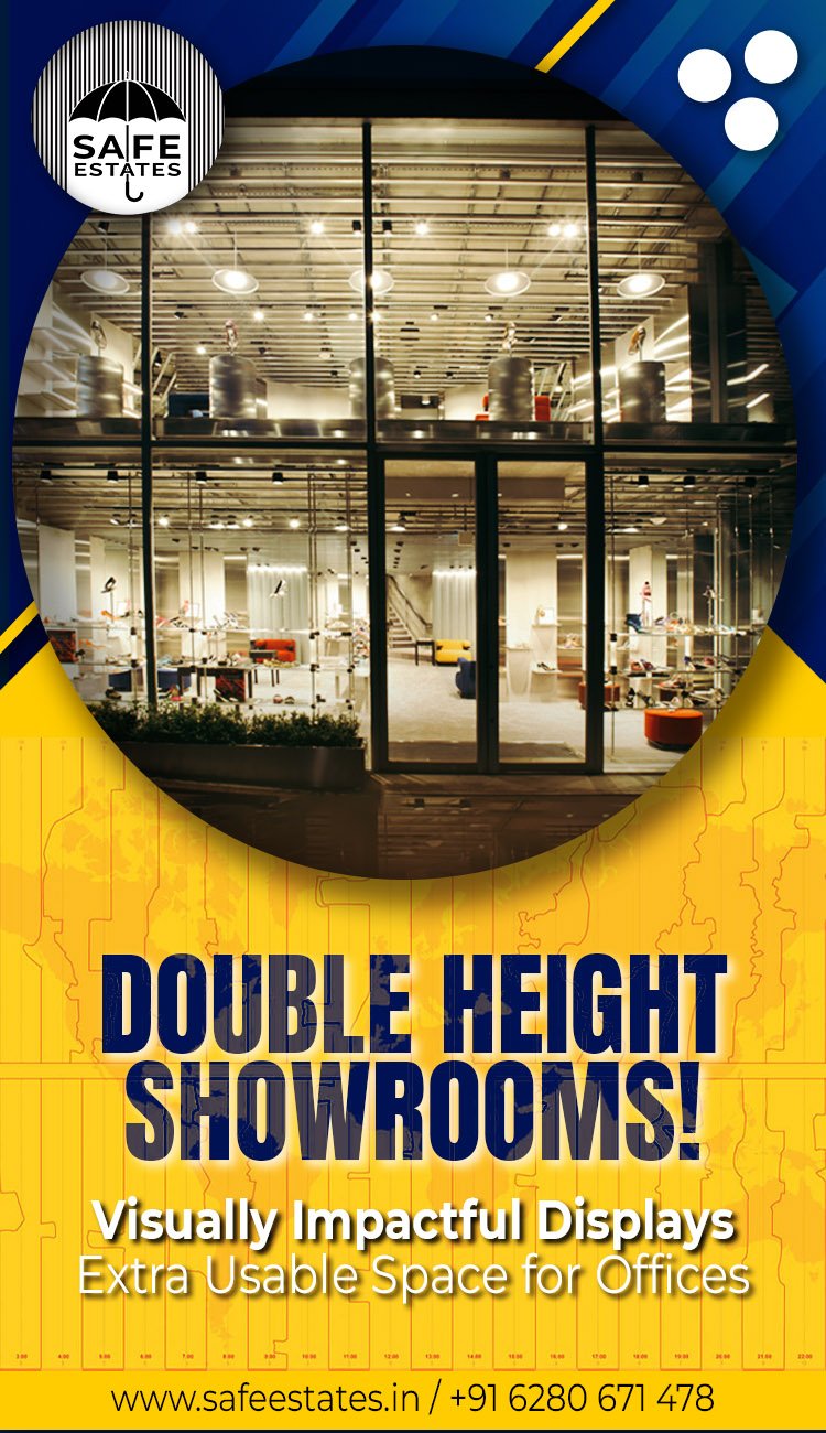 Double Height Showrooms; Impactful Displays; Extra Space; Offices; 