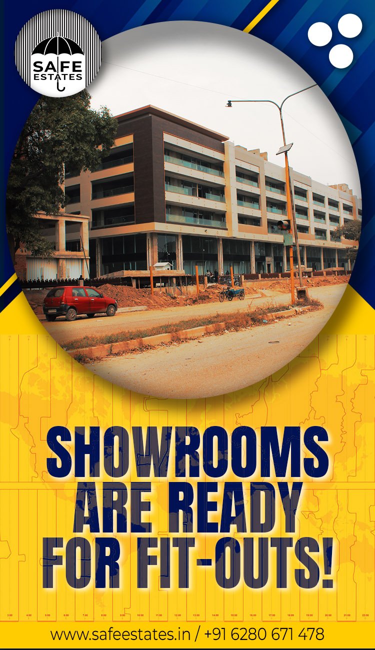 Showrooms ready for fit outs; nearing possession; 