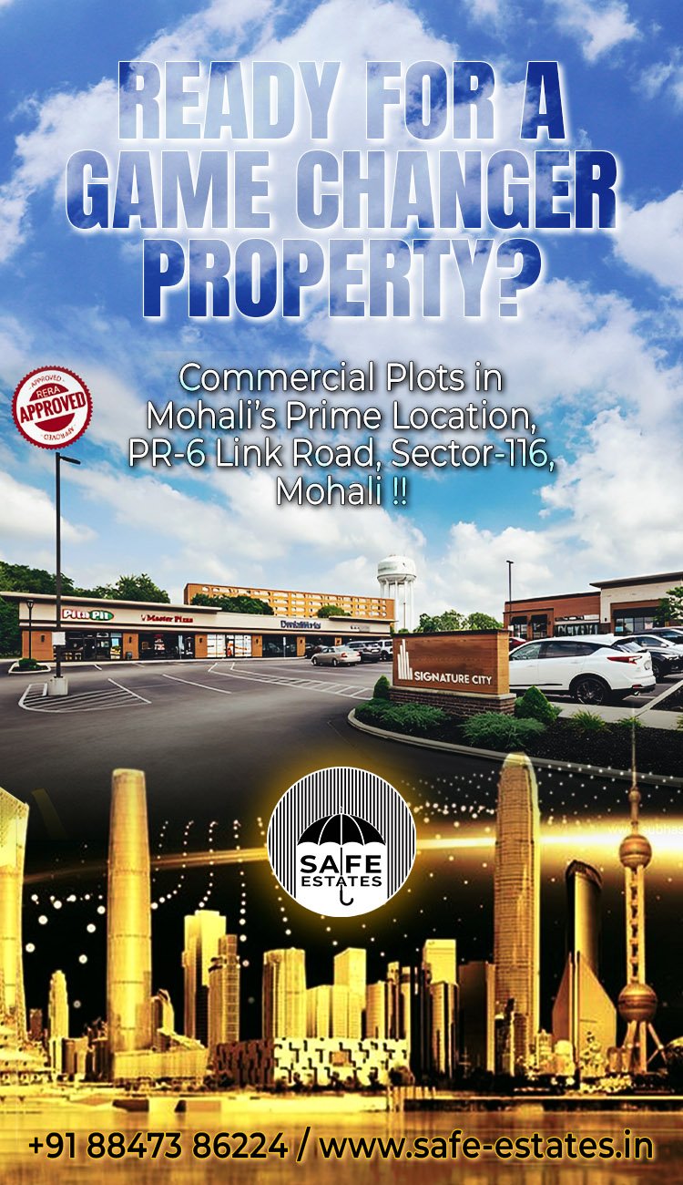 game changer commercial property in mohali, where can i buy commercial plots in mohali, prime location in mohali, 