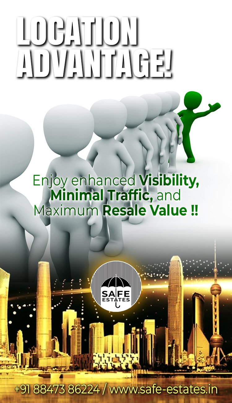 these commercial plots provide excellent visibilty to the clients, minimal traffic and maximum resale value,