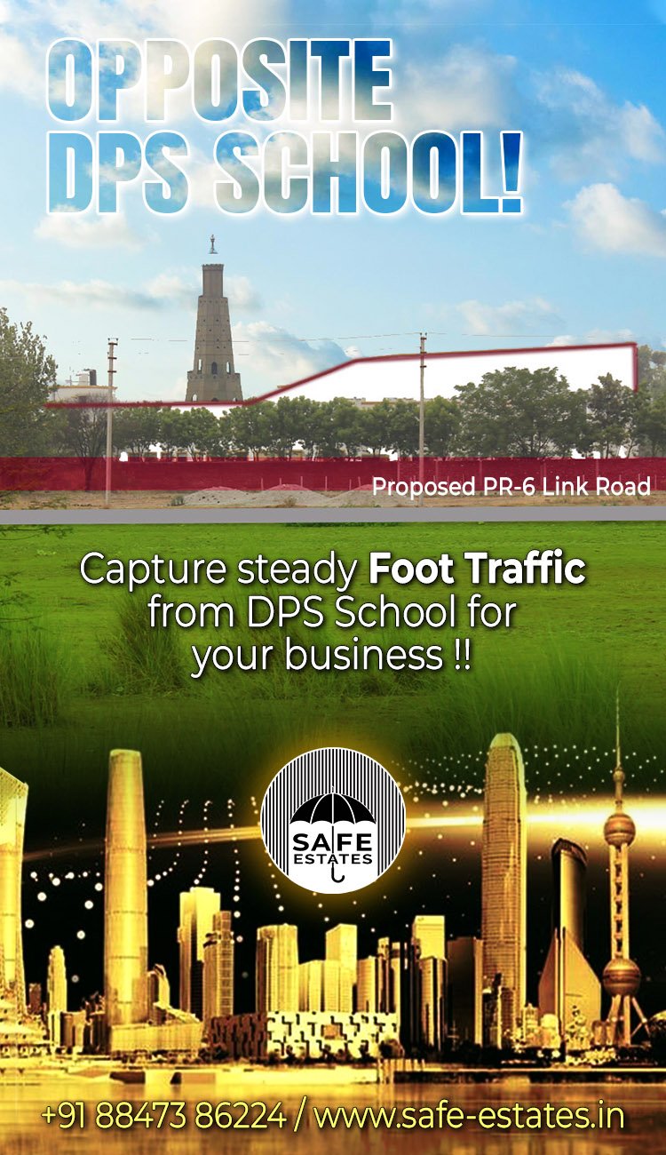 The Signature Commercial Plots are located just opposite the prestigeous DPS school. Providing steady foot traffic for your business,