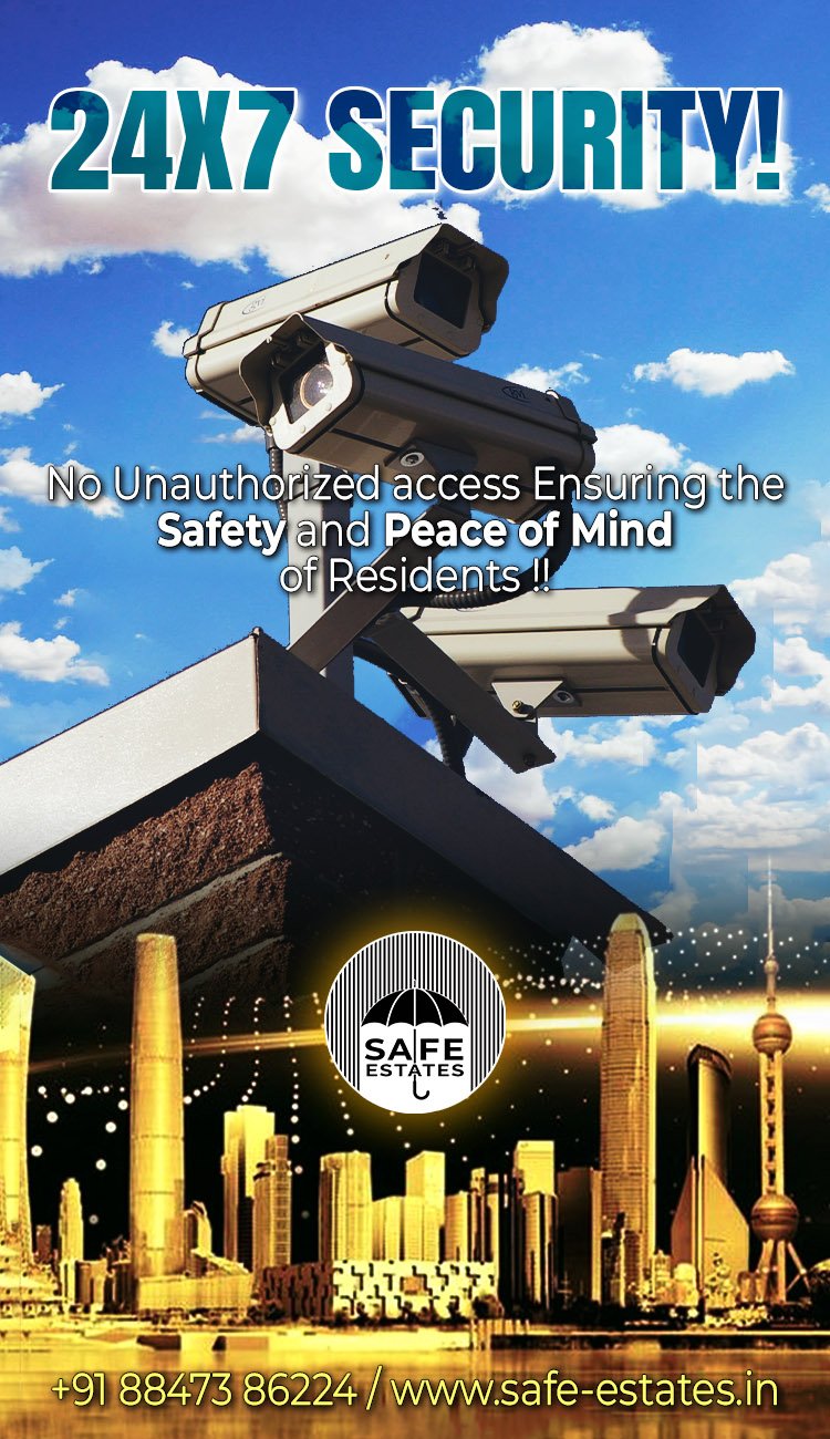24x7 security, plus CCTV cameras in the society ensure your safety and peace of mind,