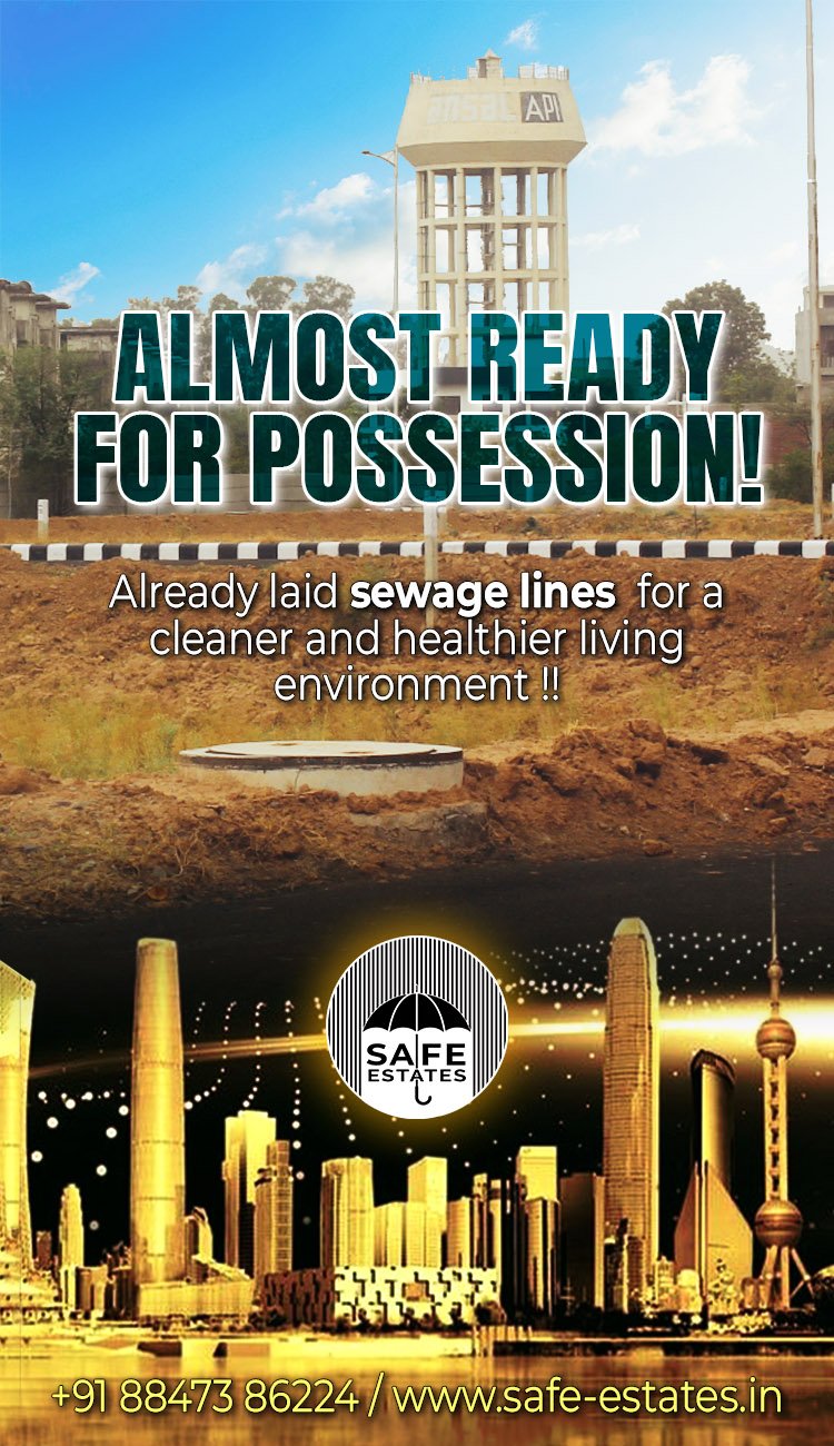 The project is almost ready for possession with all the sewrage system laind down,