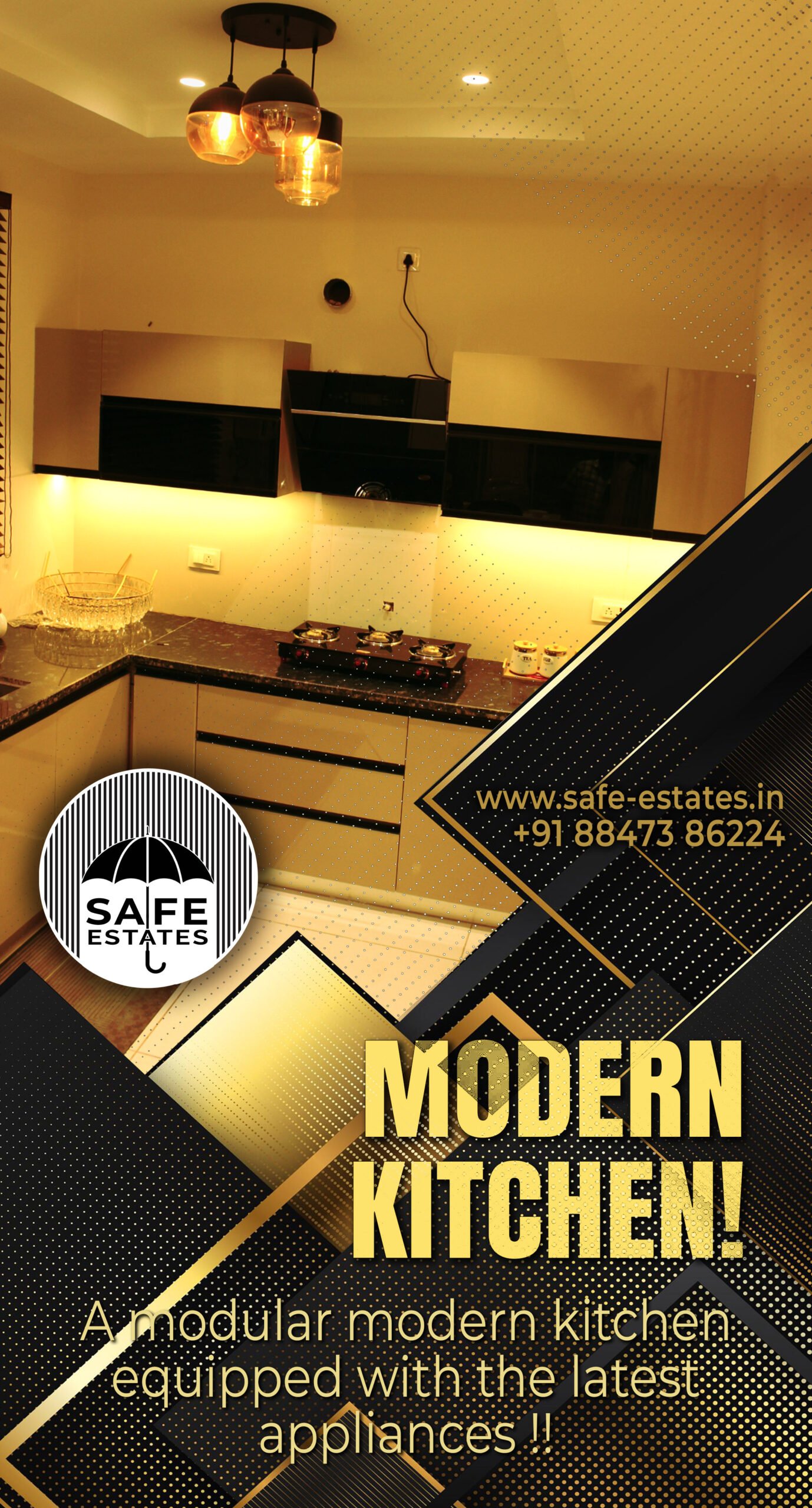 modern kitchen; modular kitchen; latest appliances; 
