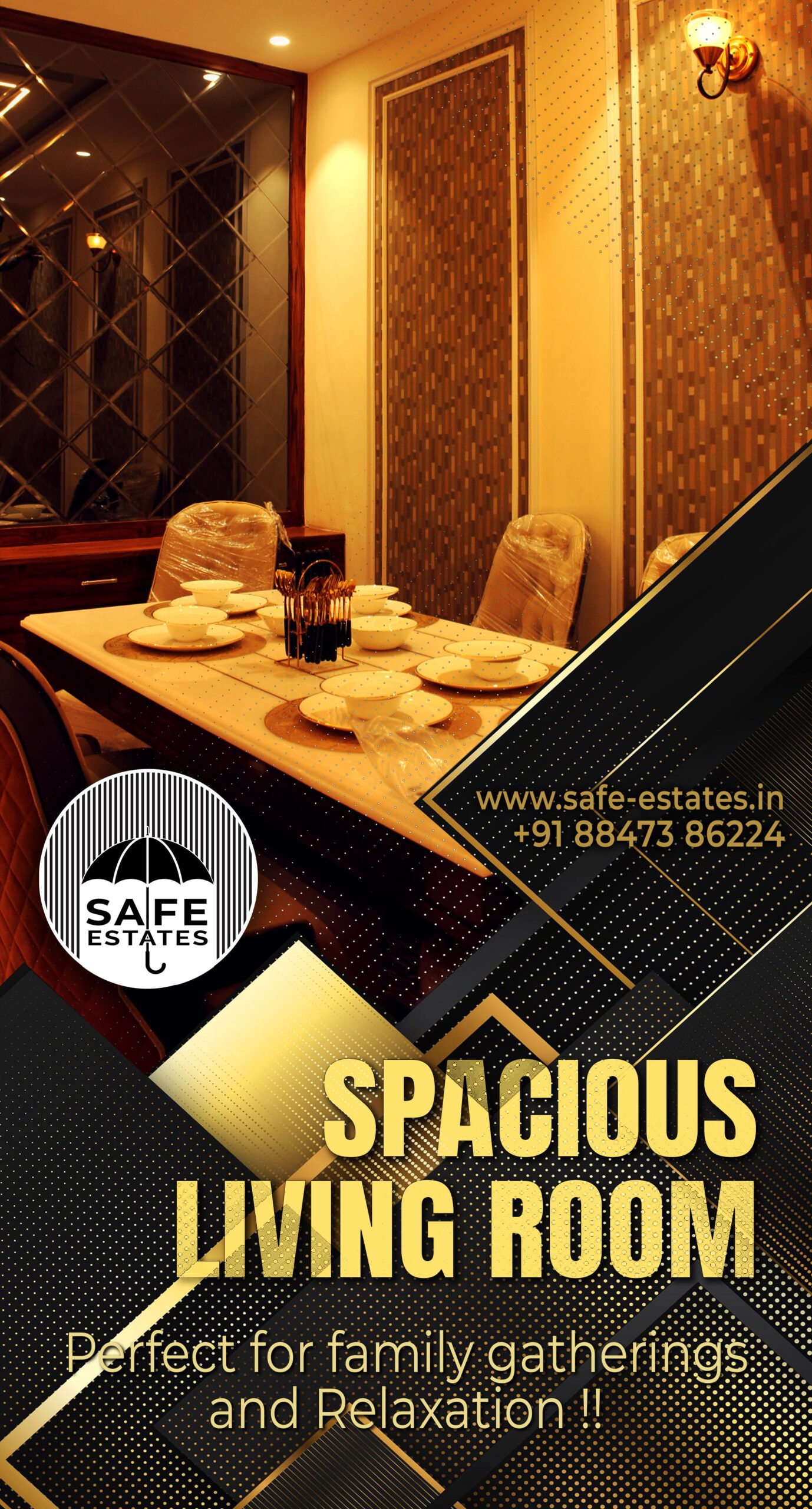 large drawing room; family gathering; relaxing time; dining room; 