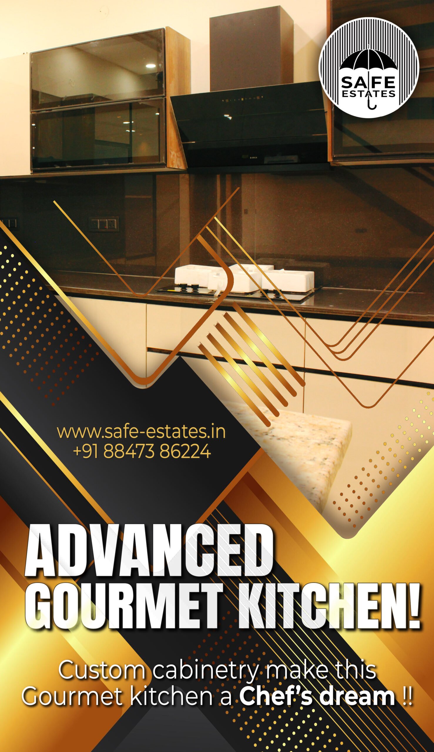 gourmet kitchen; modular; custom cabinets; 