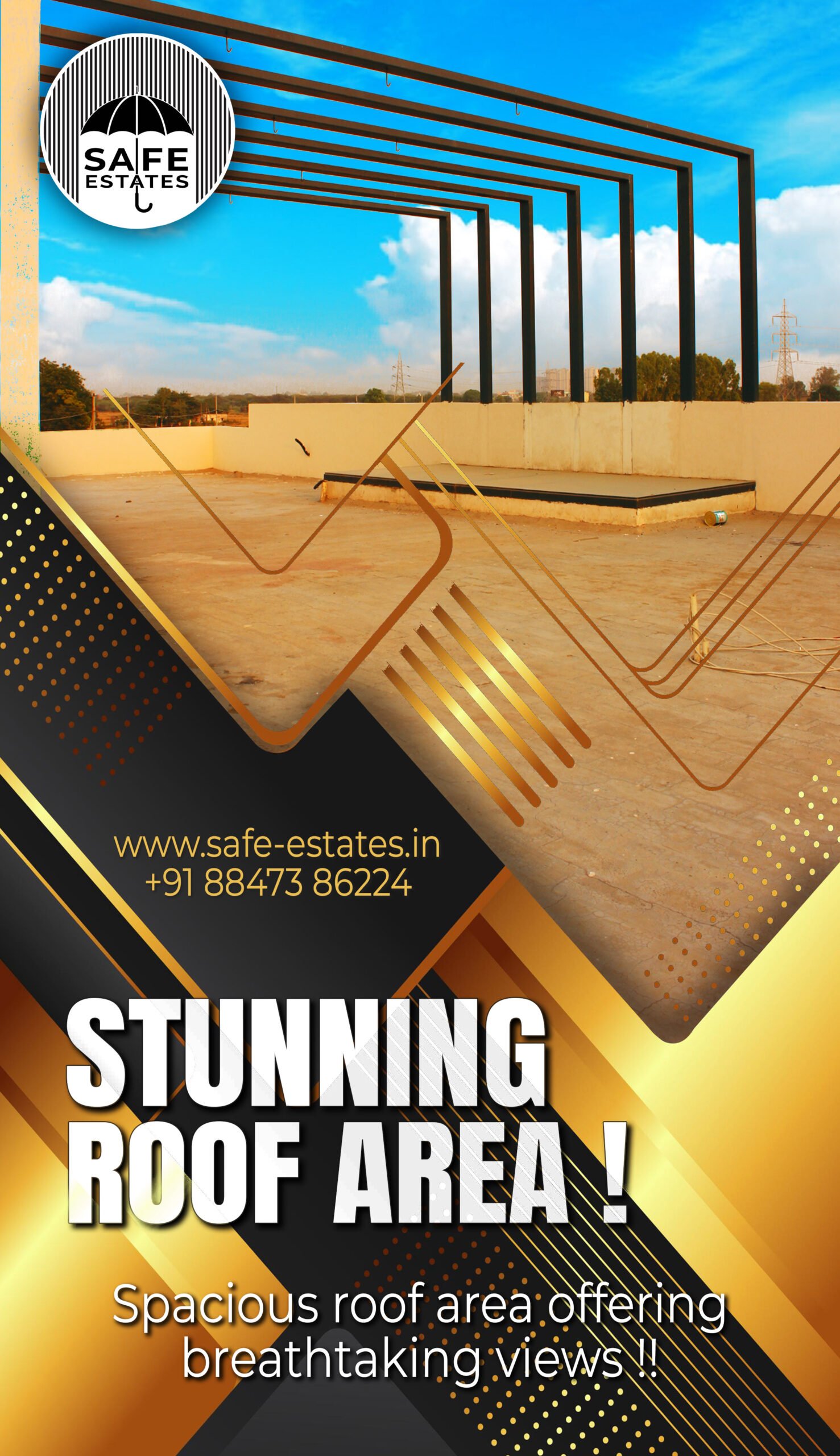 large roof area; outdoor area