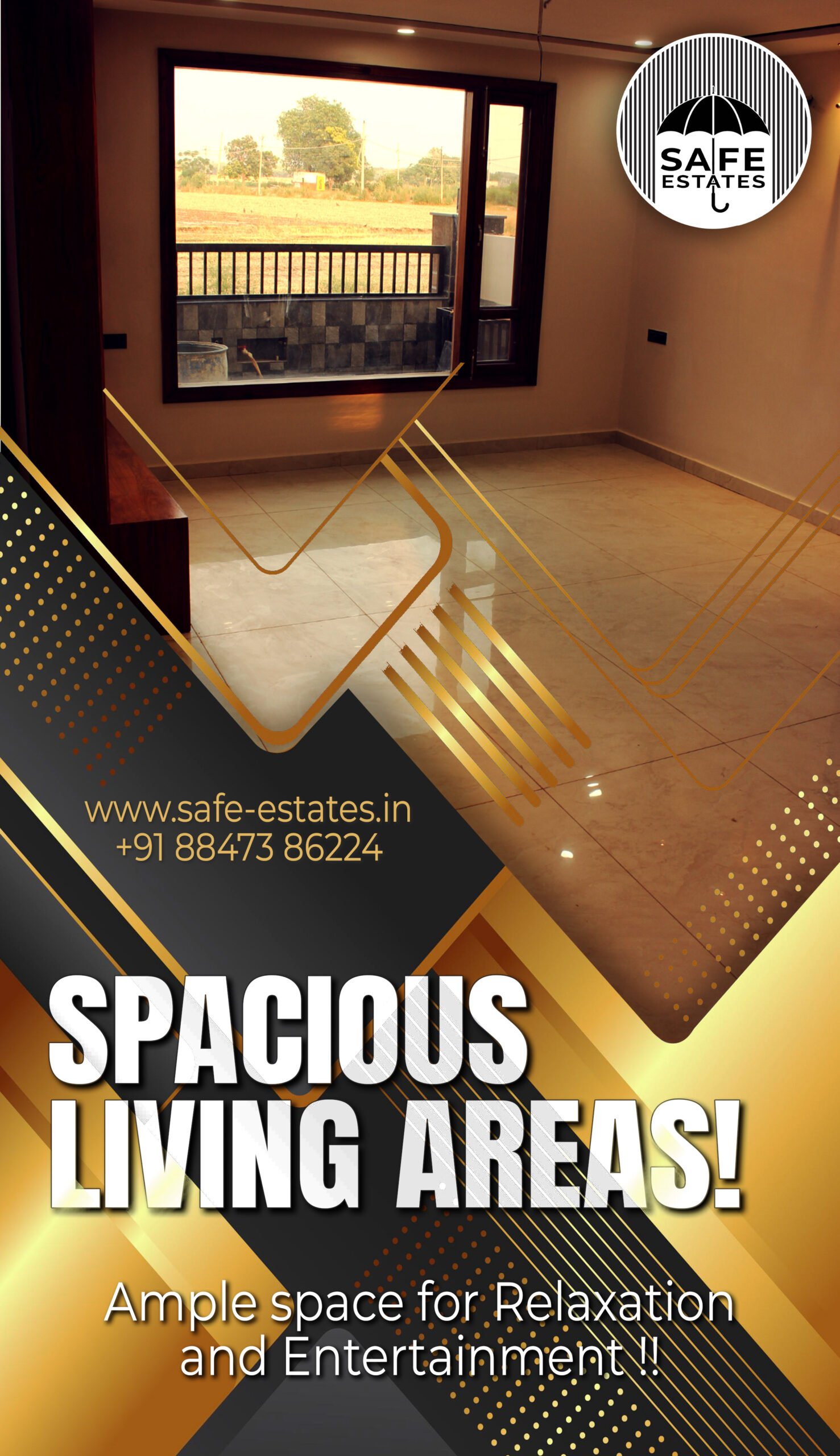 party hall in kothi; large hall for parties; large drawing room; large dining room; 