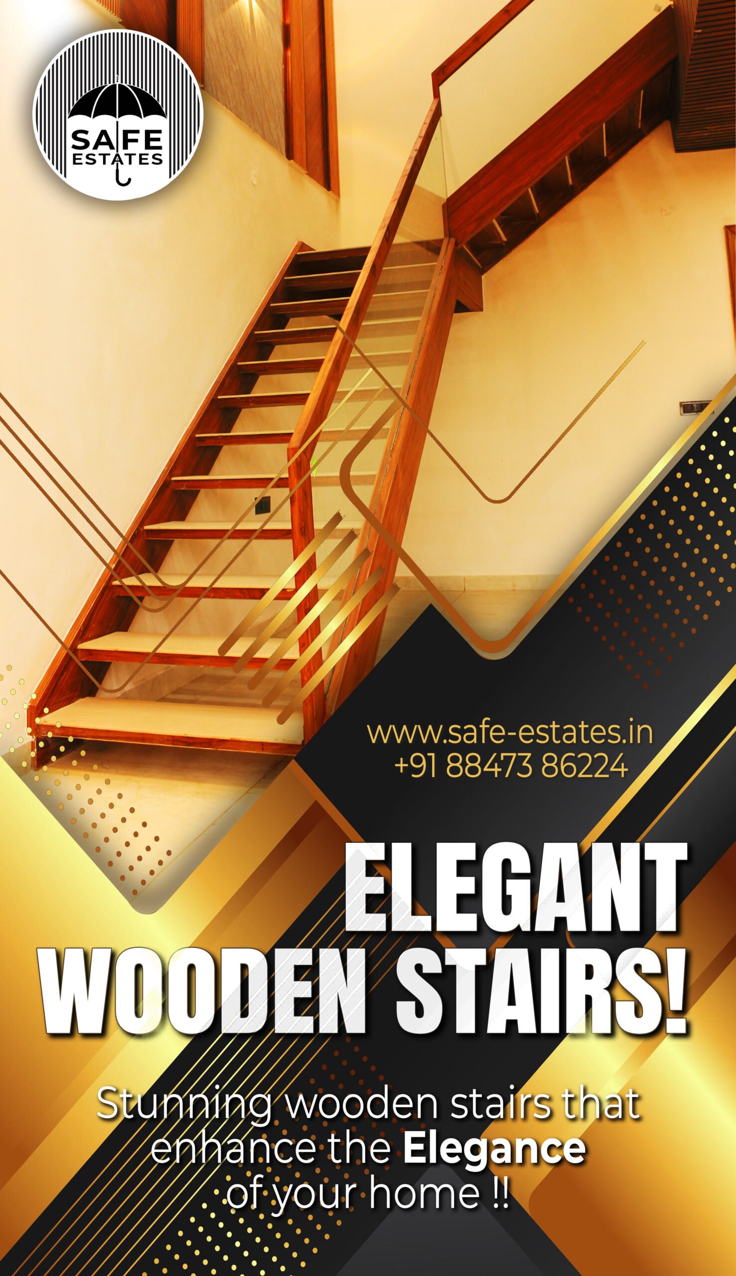 Beautiful Stairs; Wooden Stairs; Elegant stairs; 