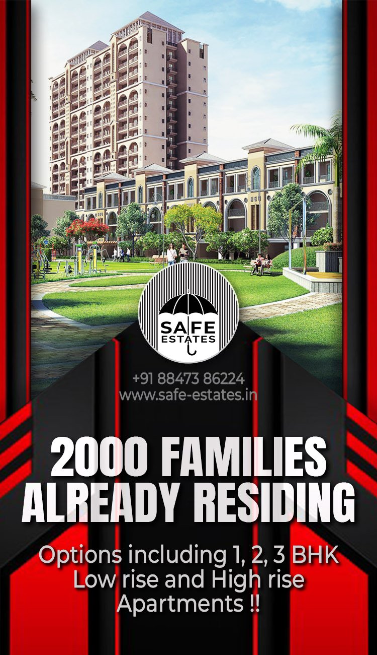 2000 Families already residing; Already Populated Area; Society; 1BHK; 2BHK; 3BHK