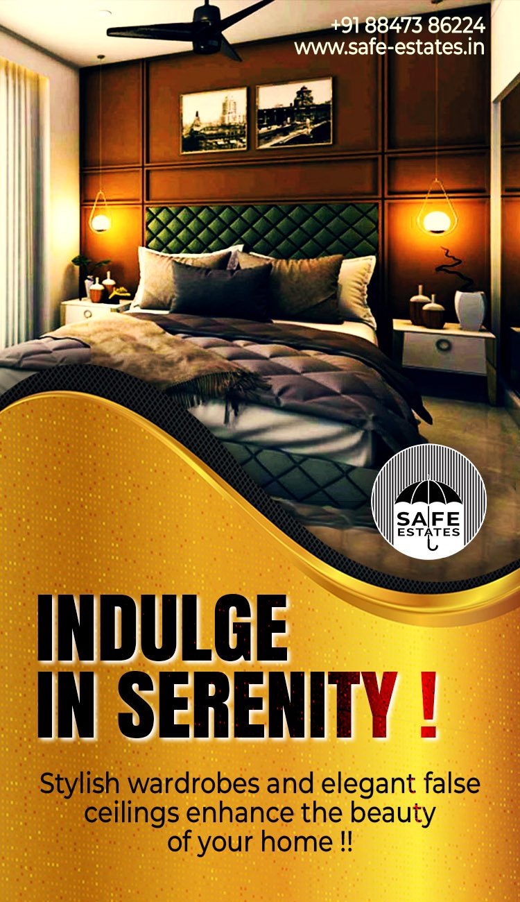 Serenity, Solitude, Bedroom for two, stylish wardrobes, false ceilings, beautiful and comfortable bedrooms, 