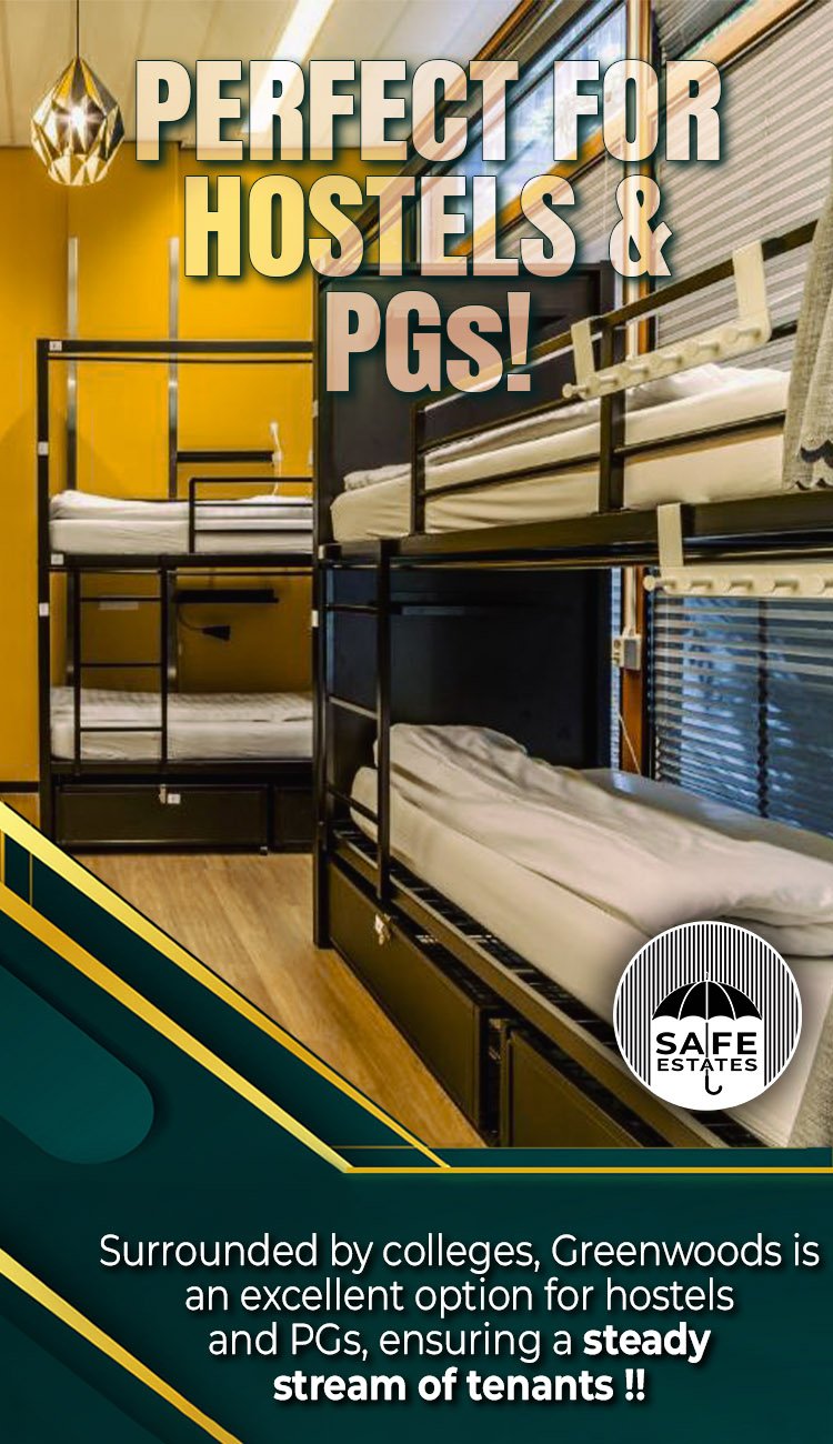 i need a property that is suitable for PG and Hostel, that is good for rentals, steady income, 
