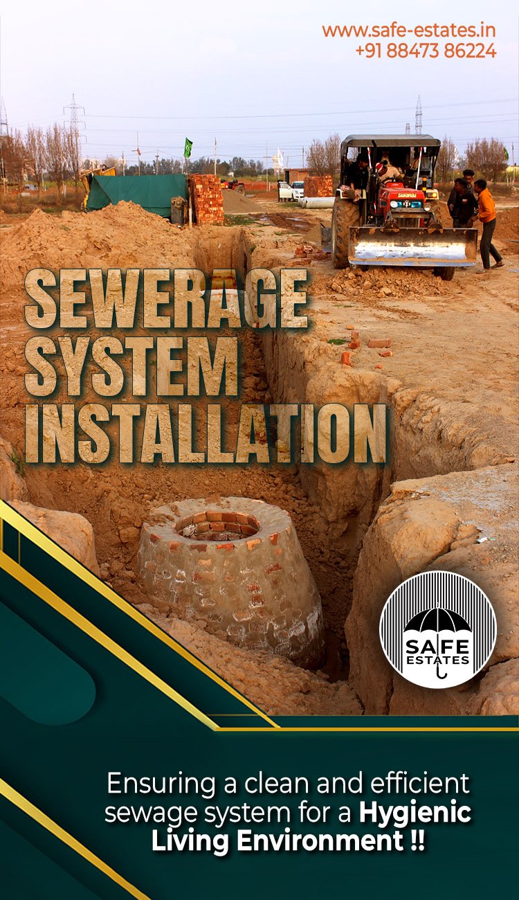 well laid sewage system,
