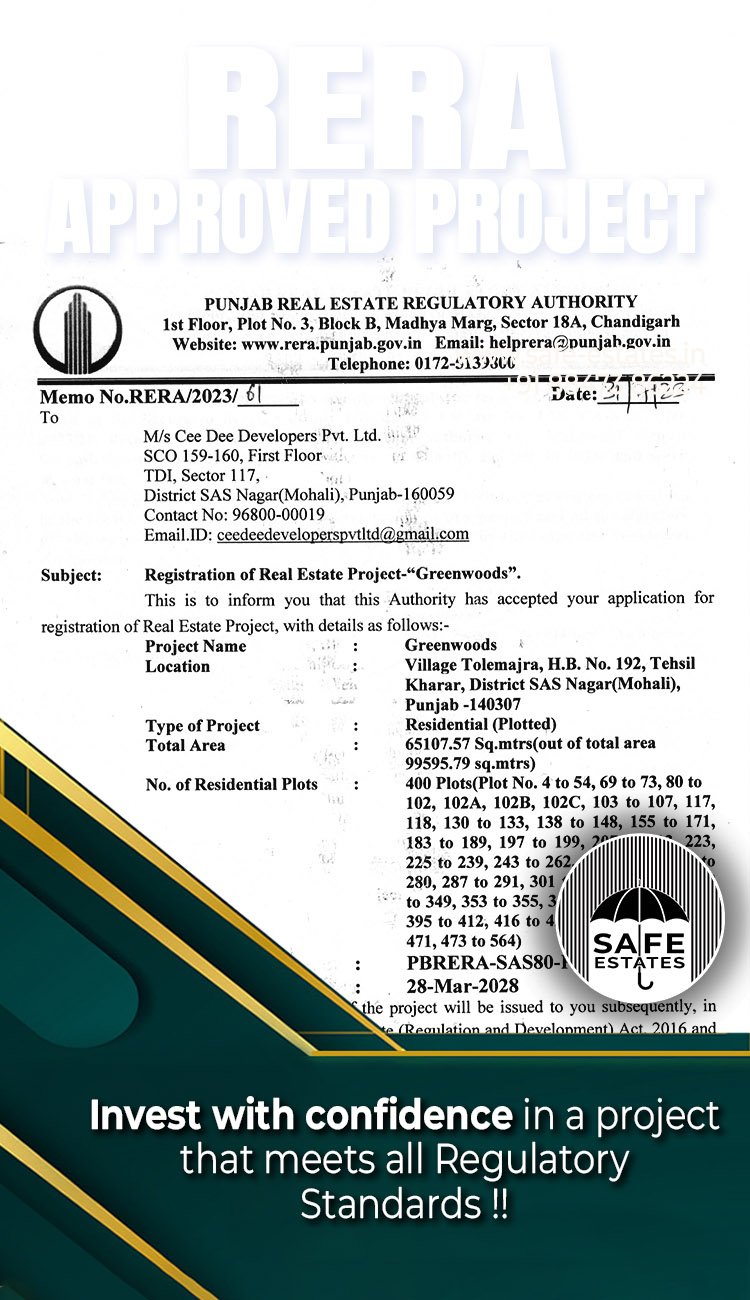 RERA Approved Society, Plotting,