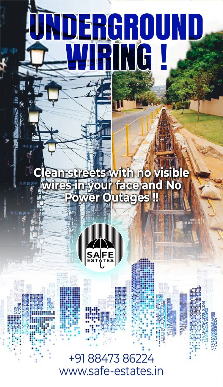 Underground wiring in the society, helps prevent power outages and keeps the views clear,