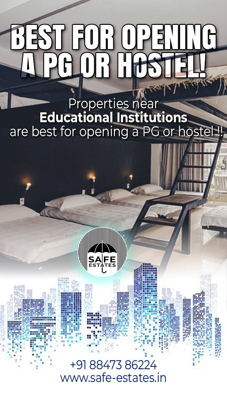 these plots are suitable for making PGs and Hostels, colleges all around,