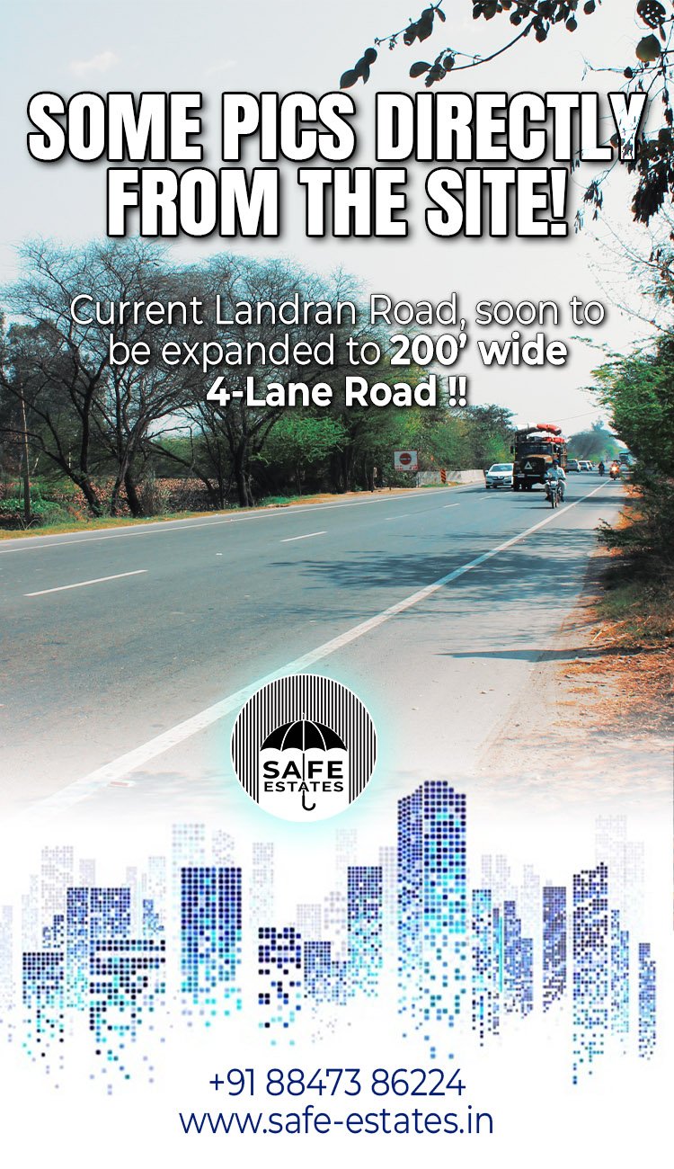 this landran road would be expanded to 200 feet wide,