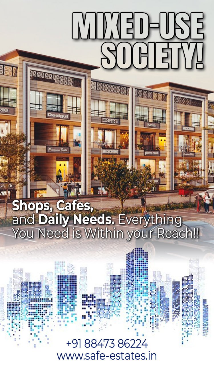 shopping area inside the society, Plots, Apartments and Commercial in the same premises, work and live in the same place,