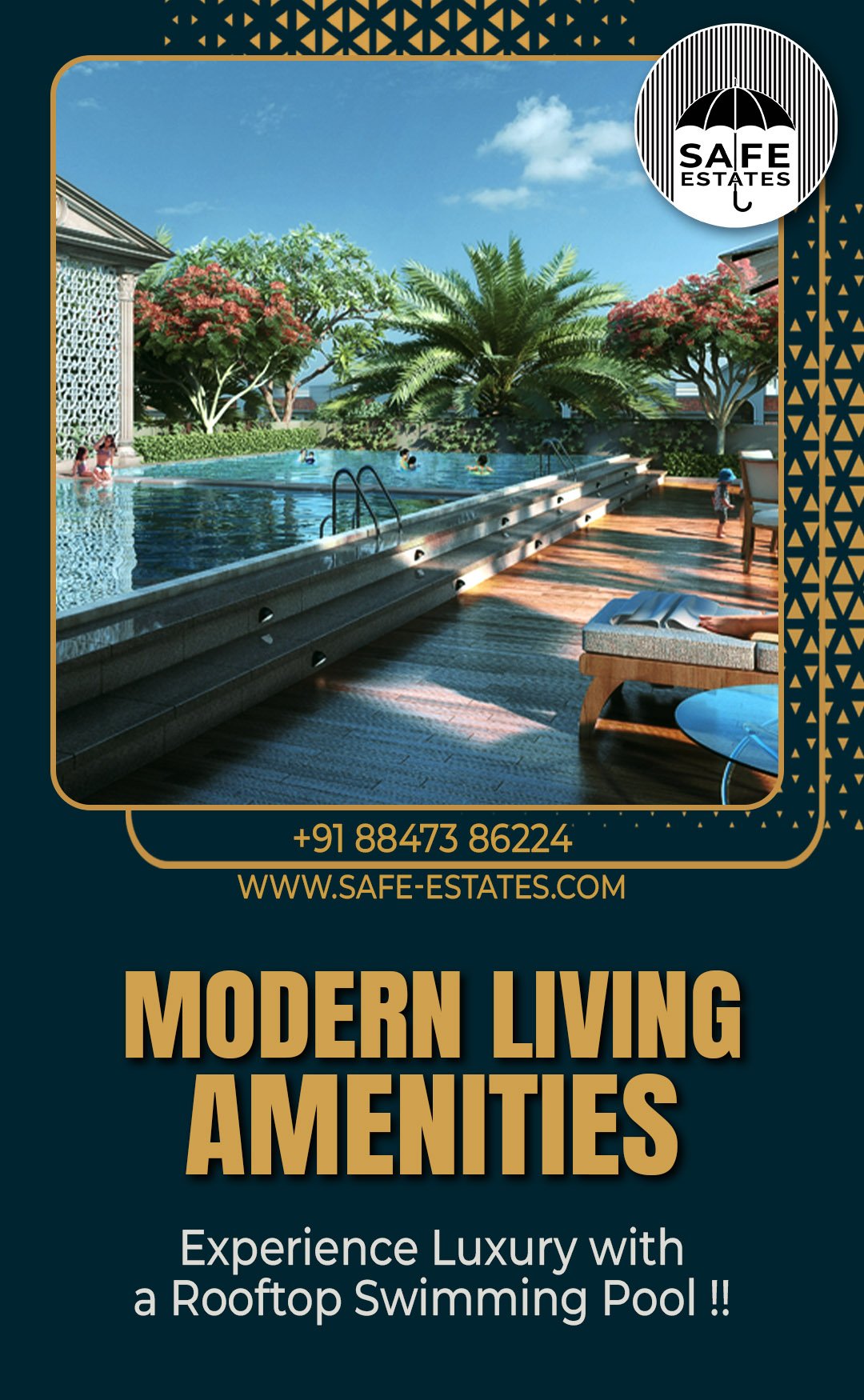 Modern Amenties; Rooftop Swimming Pool; Luxury; 