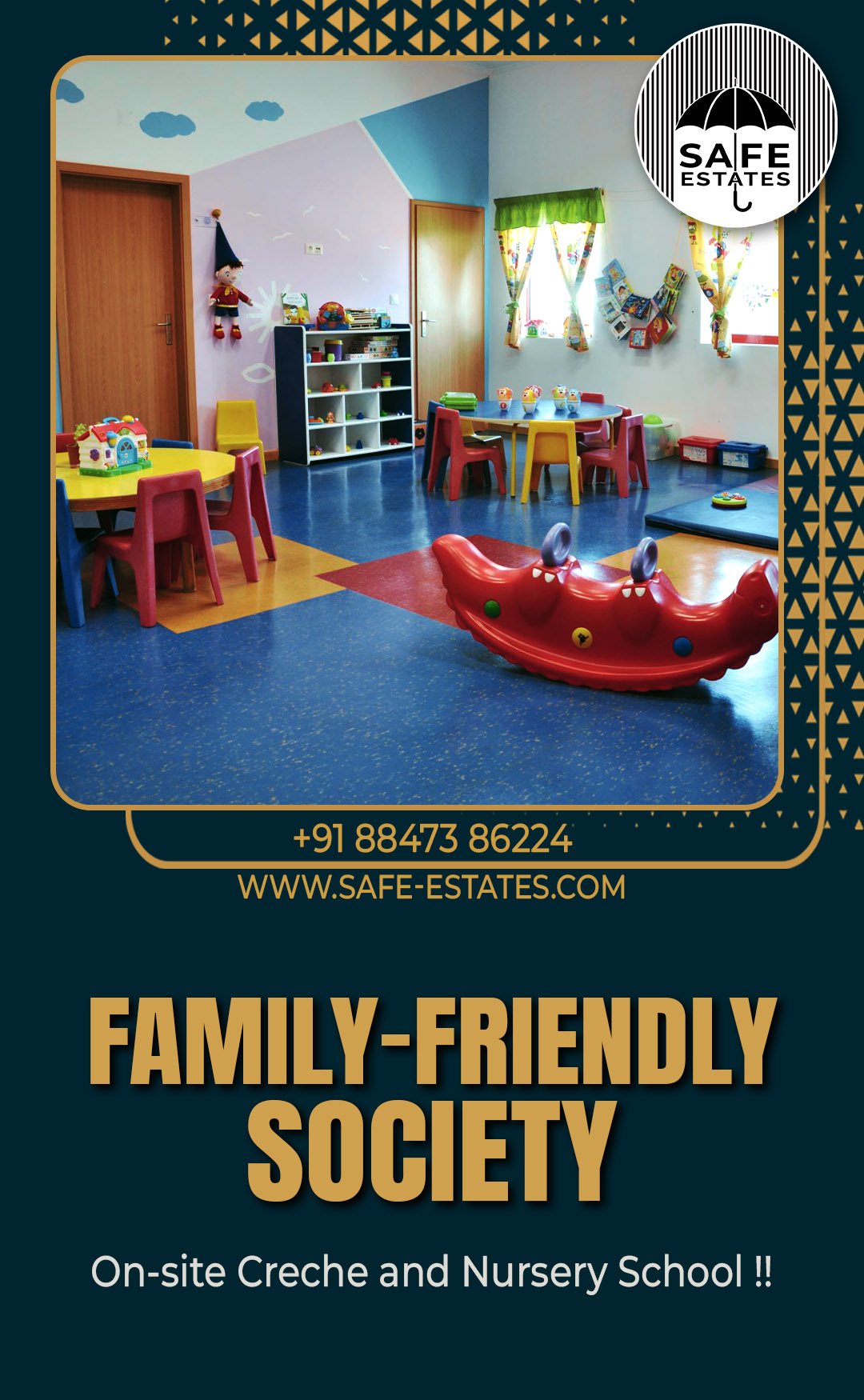 Family Friendly; Creche i Society; Nursery School in Society;