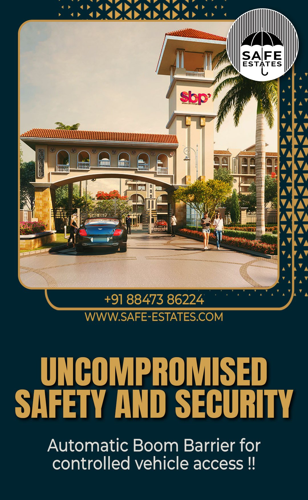 Automatic Boom Barrier; Restricted Entrance;