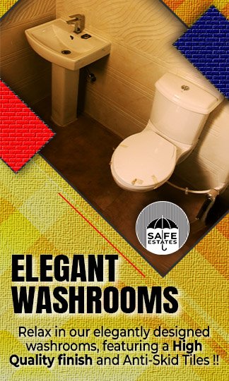 Relax; Elegant Washrooms; High Quality Finish; Anti Skid Tiles;