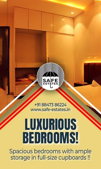 large bedrooms; fill size cupboards; wardrobes;