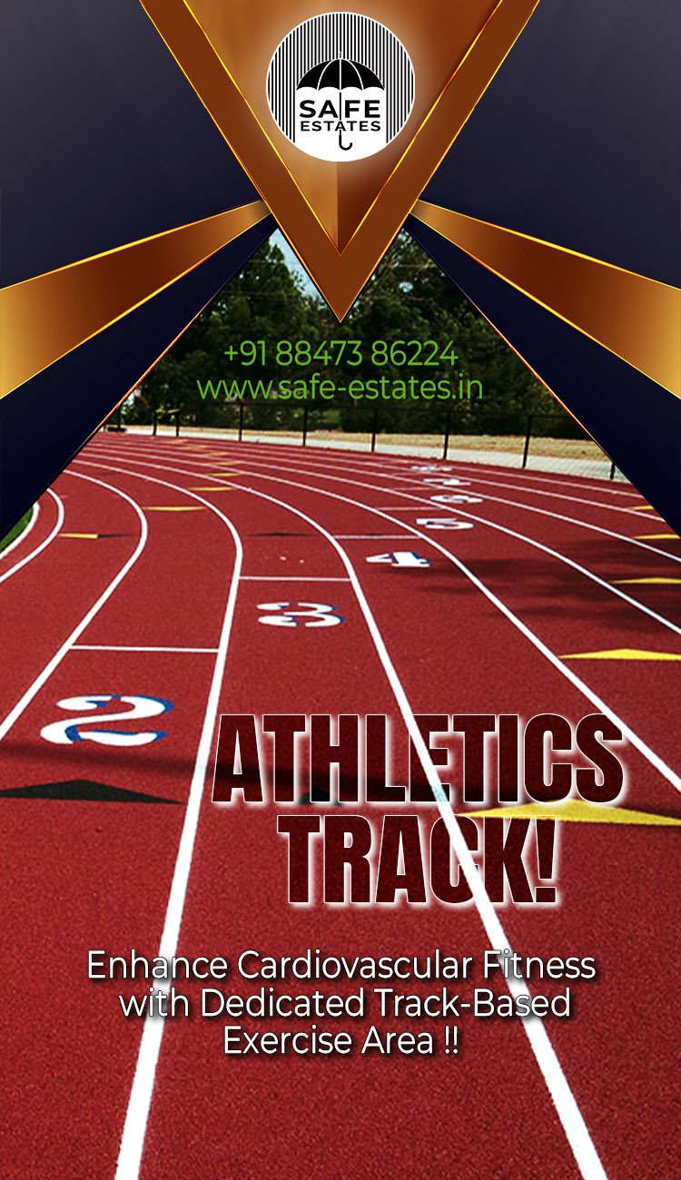 is there any residential society with athletics track in it?, society for athletics lovers, home with cardiovascular fitness,