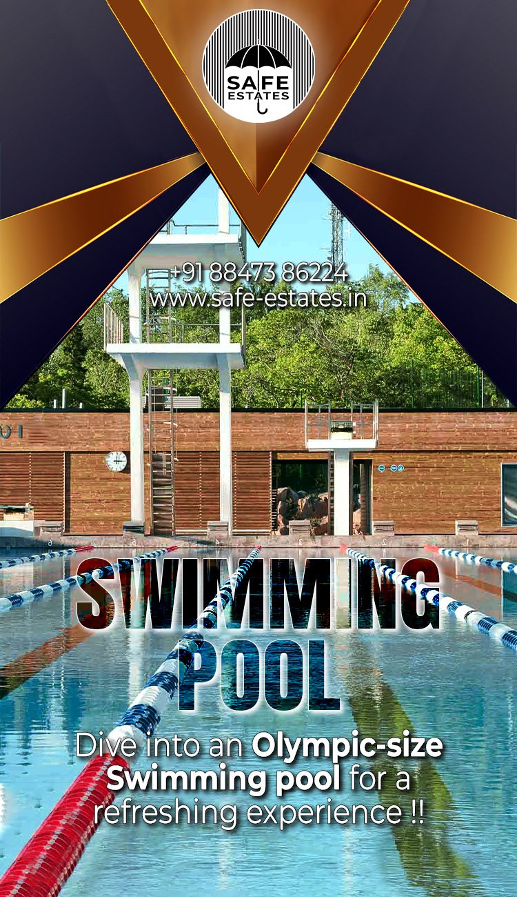 a residential with an olympic size swimming pool,