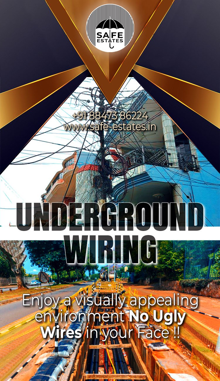 a residential with underground wiring, no ugly wires, no power outages,