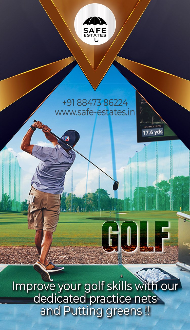 is there any residential society with a golf course?, society for golf lovers, dedicated golf practice nets, putting greens in chandigarh,