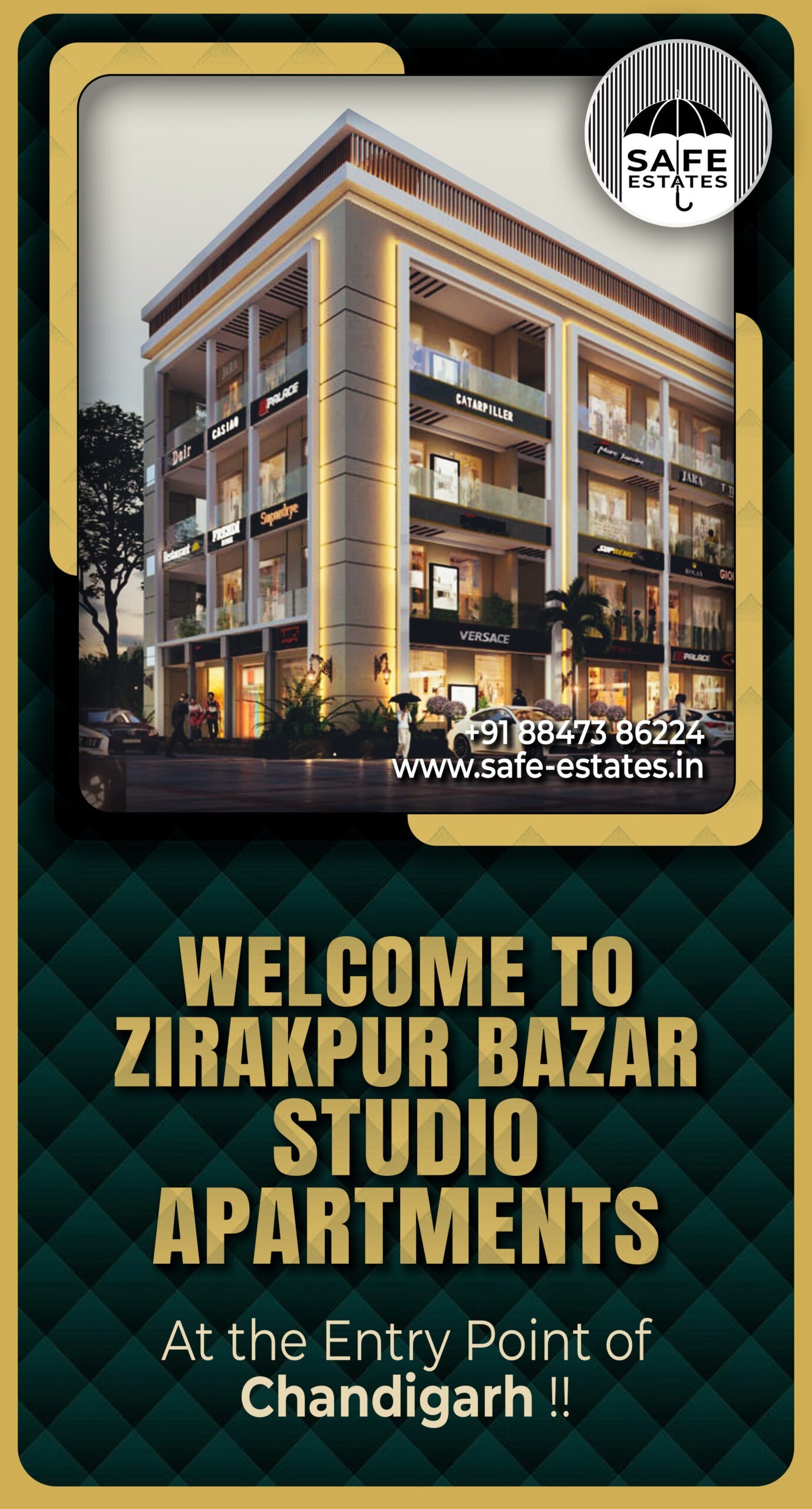 Built=Up Studio apartments; Entry Point of Chandigarh; 