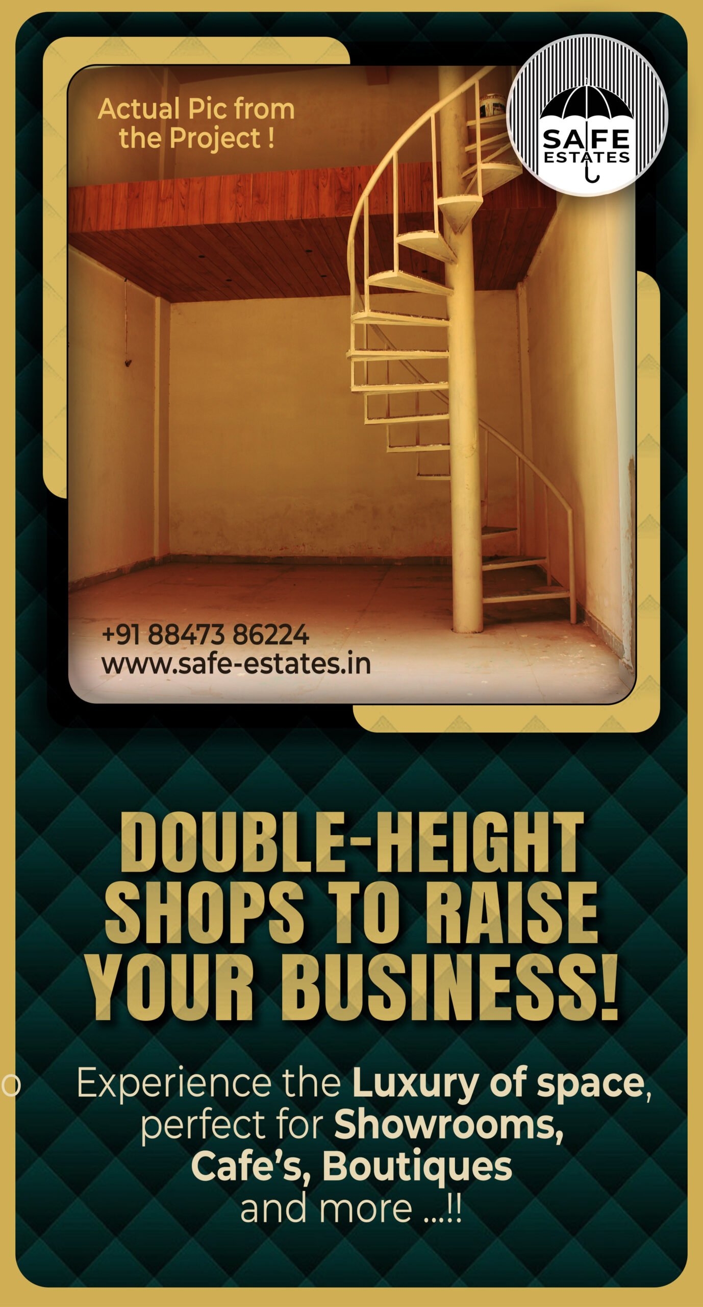 ample space; cafe's; boutiques; 