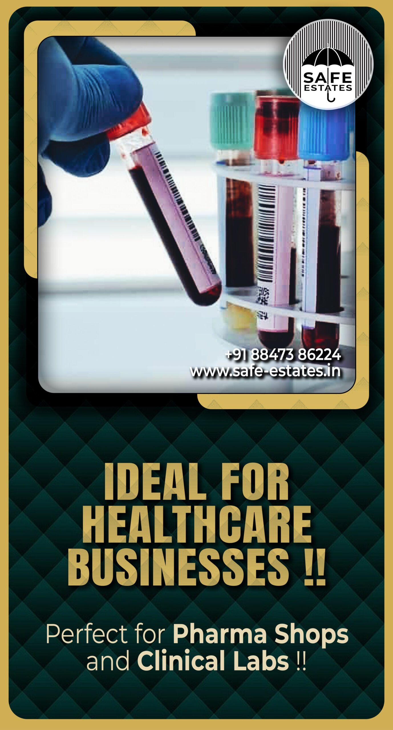 ideal for pharma shops; for chemist shops; for path labs; for clinics;