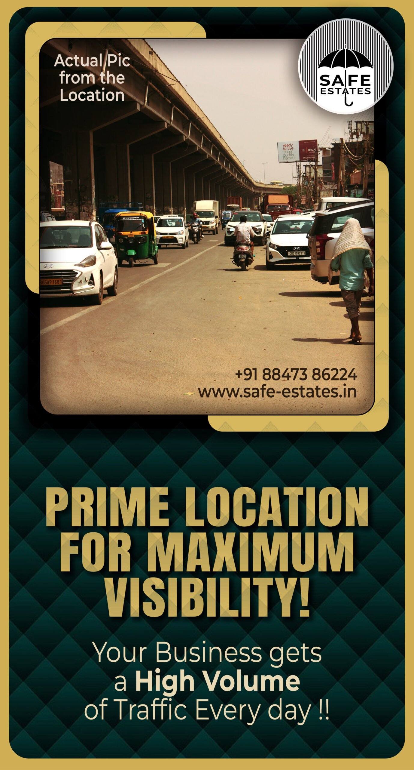 On Ambala Chandigarh Highway; in Chandigarh; High Visibility; High Volume; High Traffic; High Footfall;