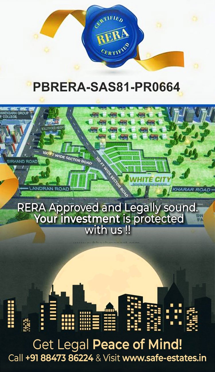 layout of white city-1, mohali, plots by marbella grand,