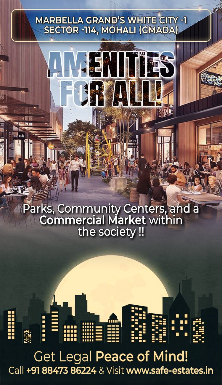 affordable society with parks, society with community centre and a market,