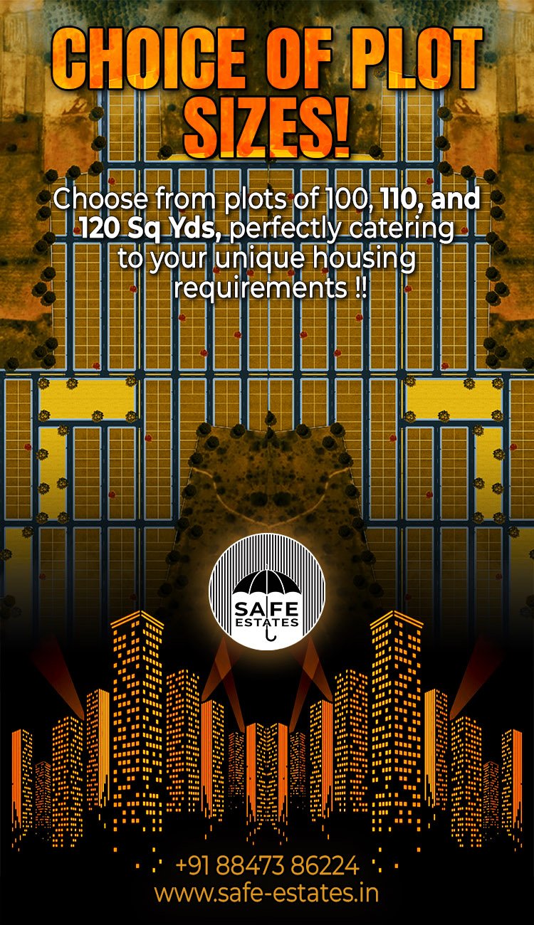 ahhh, what a beautiful choice of plots, 100 gaj 110 gaj and 120 gaj, woww,