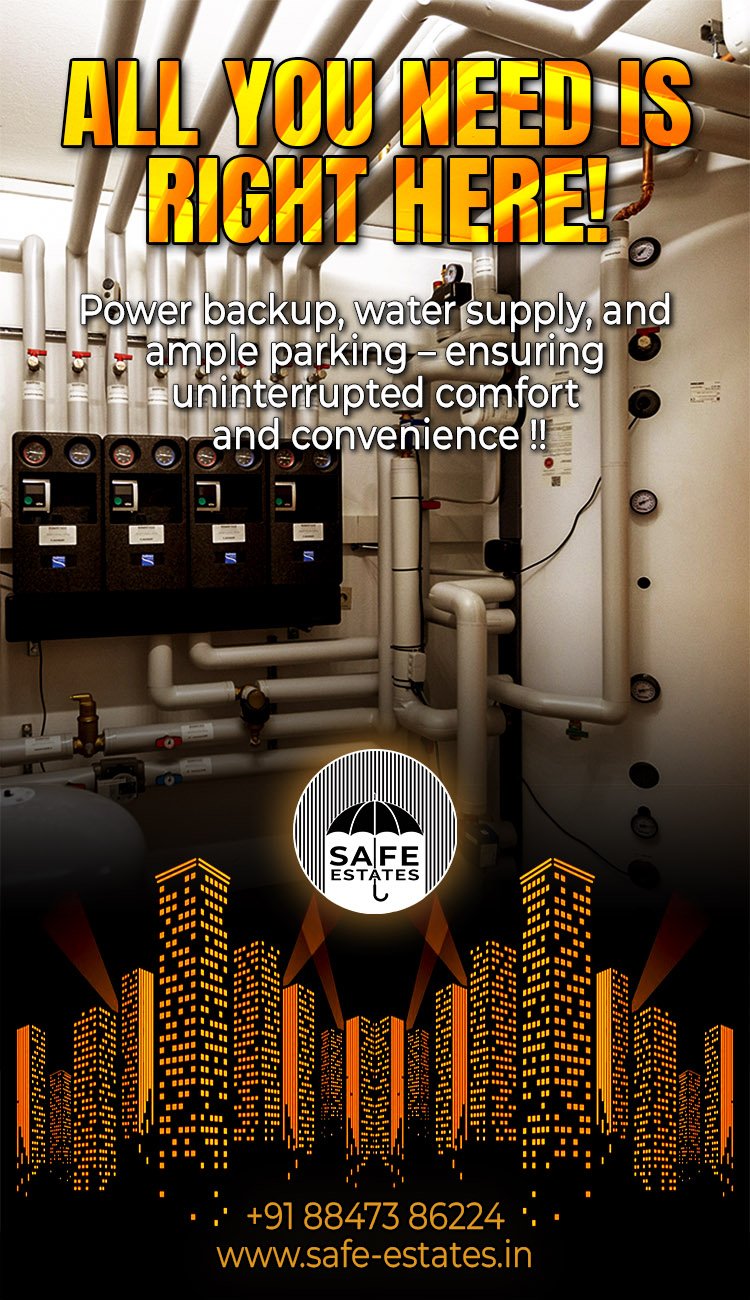 power backup, parking for visitors, 