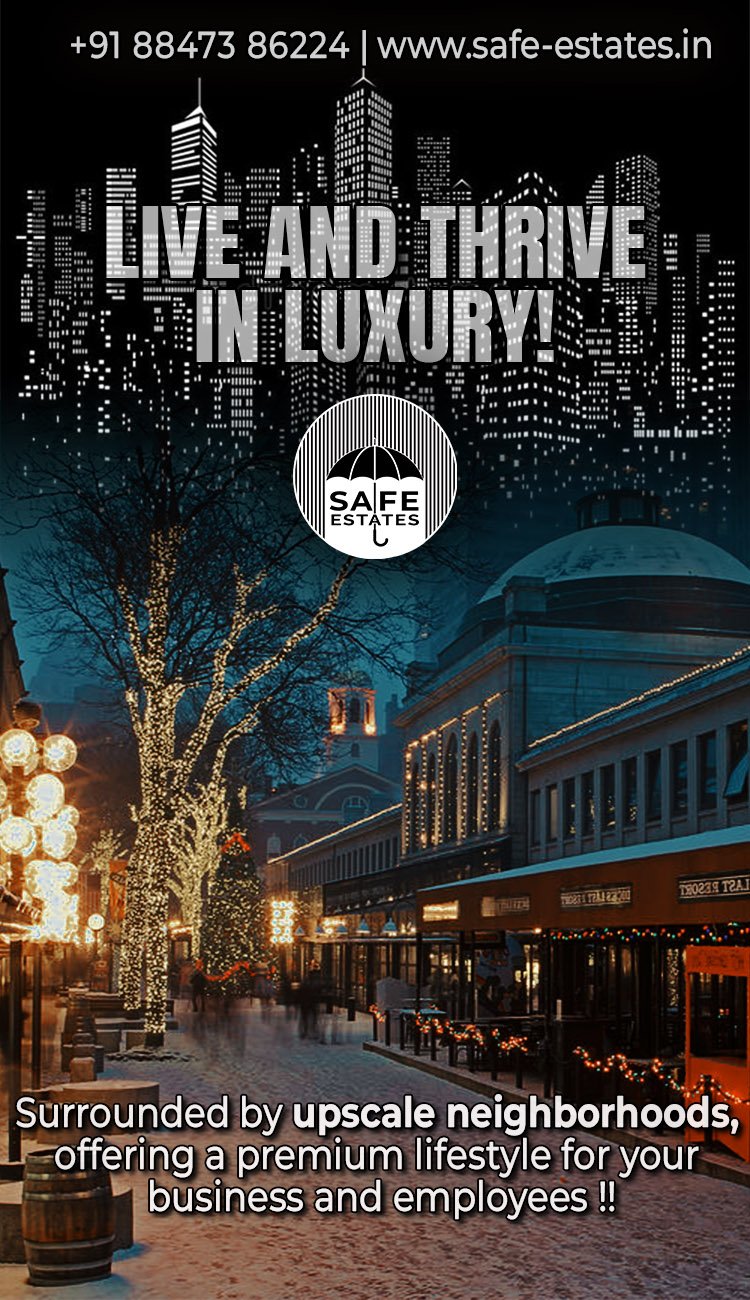 work and live in the same society, thrive in luxury, plot surrounded by upscale posh areas, a good lifestyle for business and employess, 