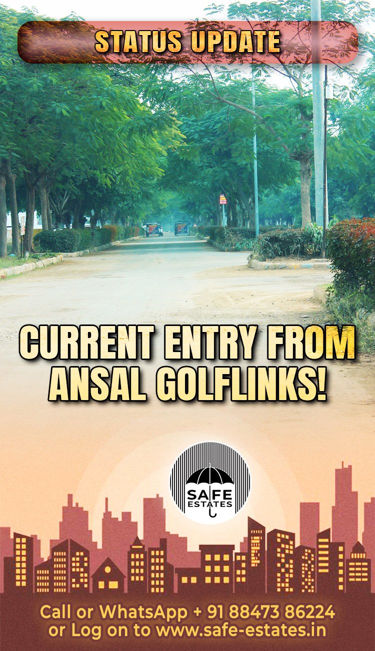 ansal golf links, wide internal roads, greenery in mohali