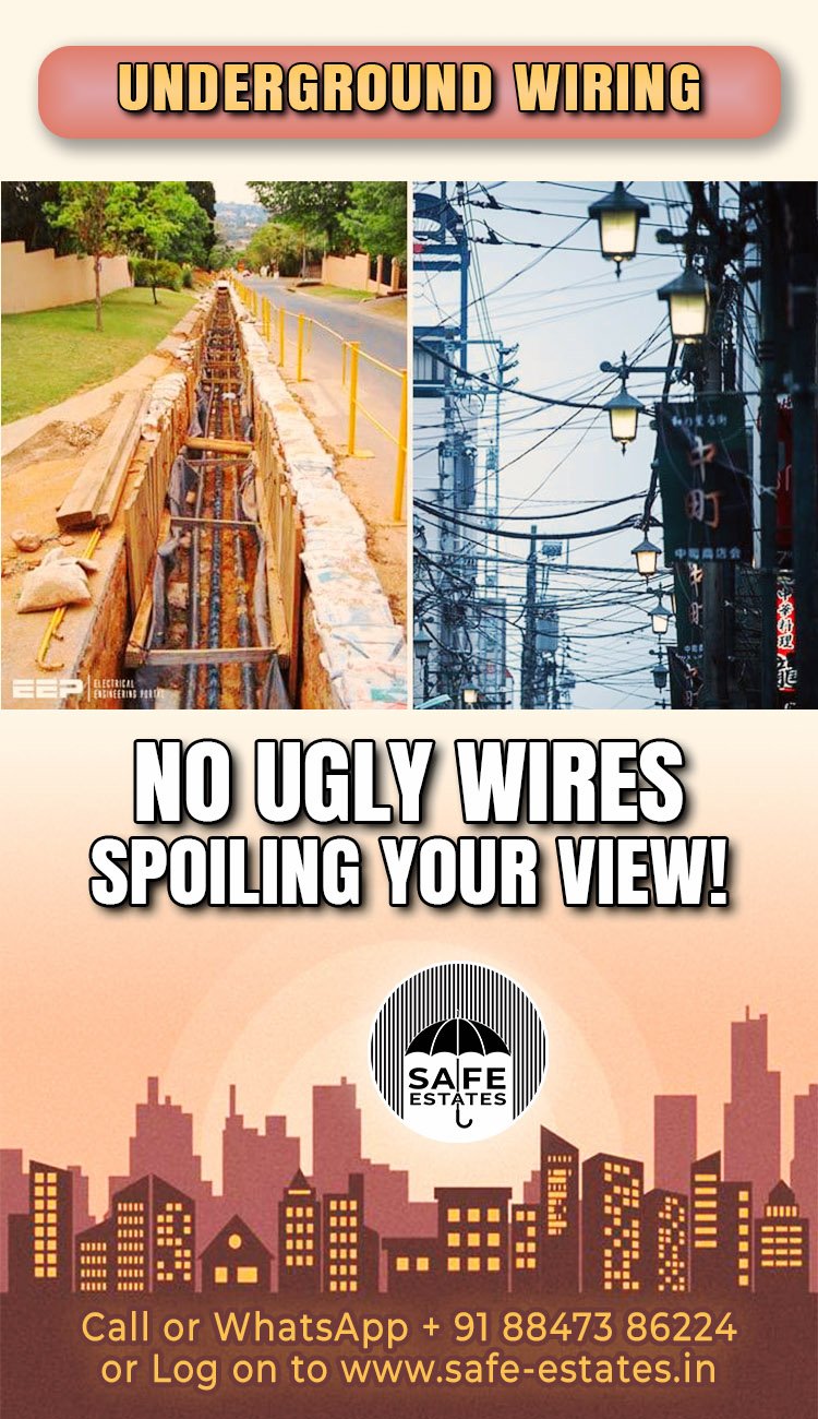 underground wiring, ugly overhead wires, risk of power outage